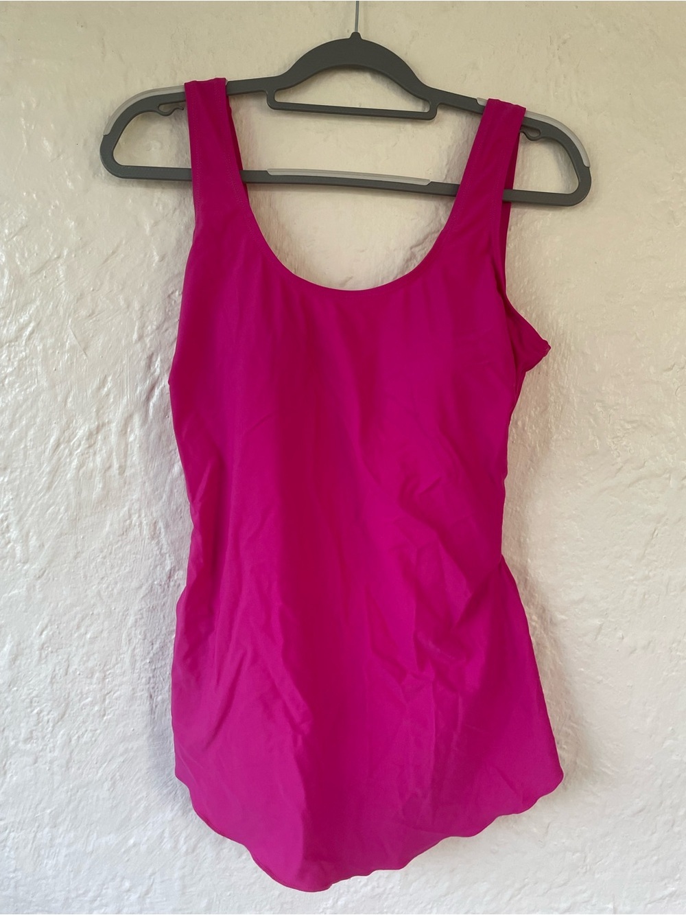 Shore Shapes plus size  pink one piece swimsuit, built in flowy skirt, bra; 16